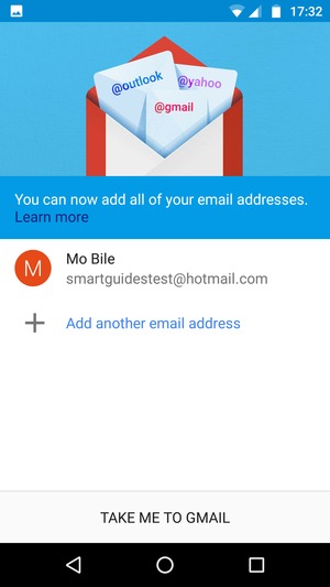 Select TAKE ME TO GMAIL