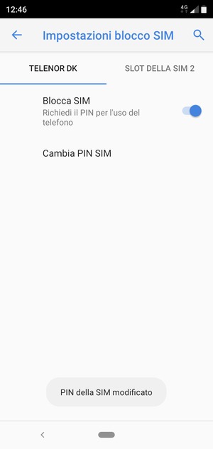 Il tuo PIN della SIM è stato modificato