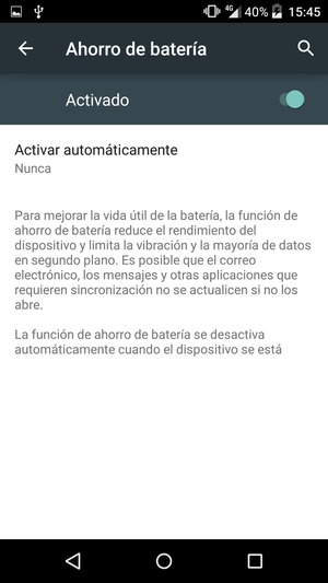Active Ahorro de batería