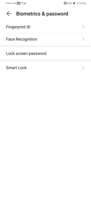 Select Lock screen password