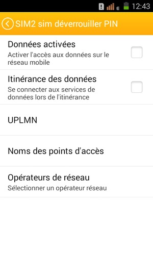 Pour changer de réseau en cas de problèmes de réseau, sélectionnez Opérateurs de réseau