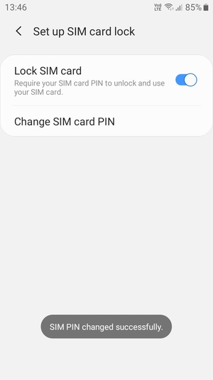 Your SIM PIN has been changed