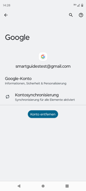 Wählen Sie Kontosychronisierung