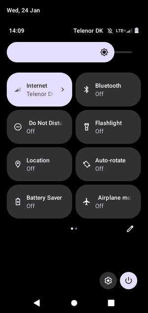 Adjust brightness to the required level