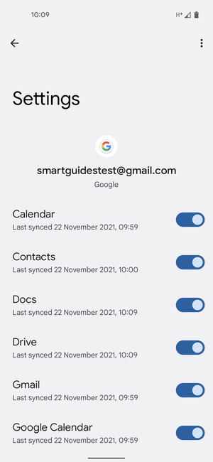 Make sure Contacts is selected