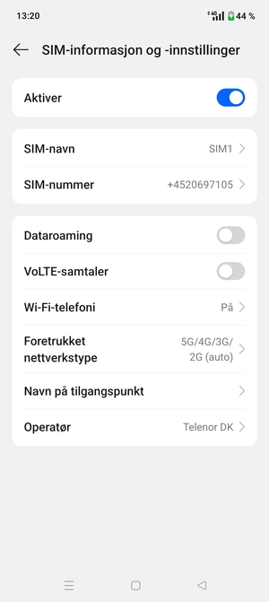 Velg Navn på tilgangspunkt