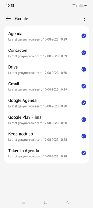 Selecteer de Menu-knop