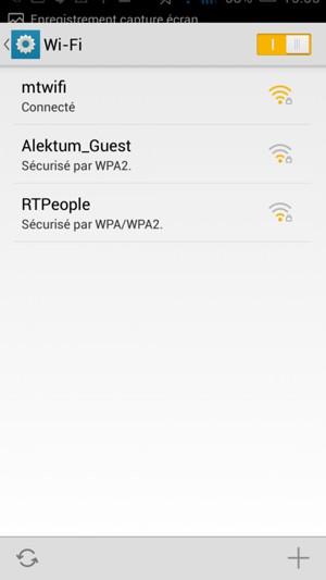 Vous êtes maintenant connecté au réseau Wi-Fi