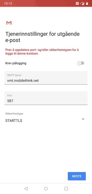 Velg Sikkerhetstype