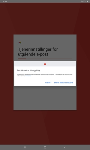 Velg ENDRE INNSTILLINGENE