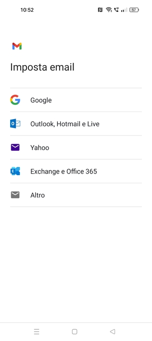 Seleziona Outlook, Hotmail e Live