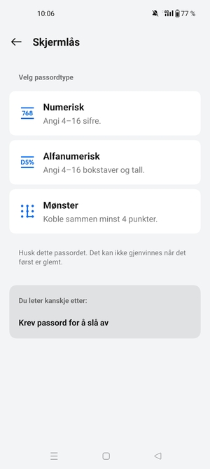 Velg Mønster
