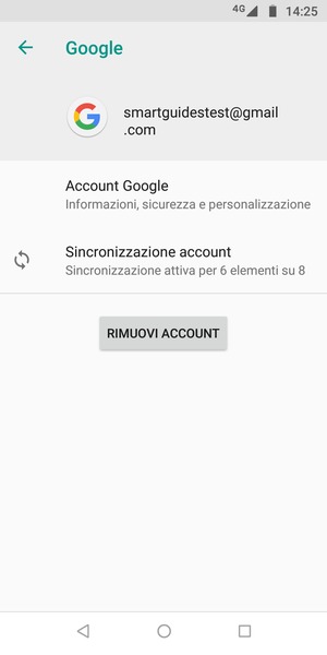 Seleziona Sincronizzazione account