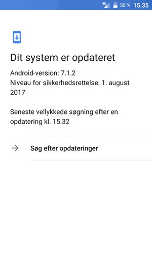 Vælg SØG EFTER OPDATERINGER