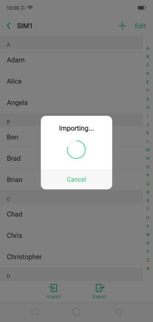 Your contacts will be saved to your Google account and saved to your phone the next time Google is synced.
