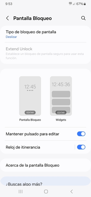 Seleccione Tipo de bloqueo de pantalla