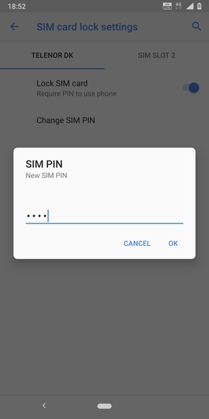 Enter your New SIM PIN and select OK