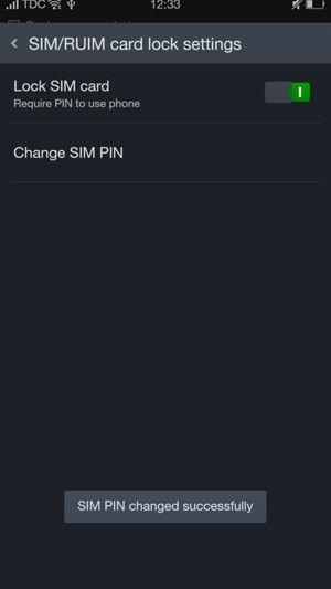 Your SIM PIN has been changed
