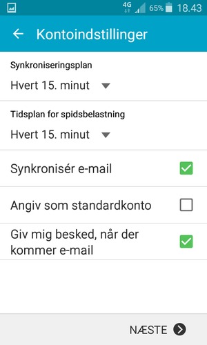 Hvis du ser dette skærmbillede, vælg NÆSTE