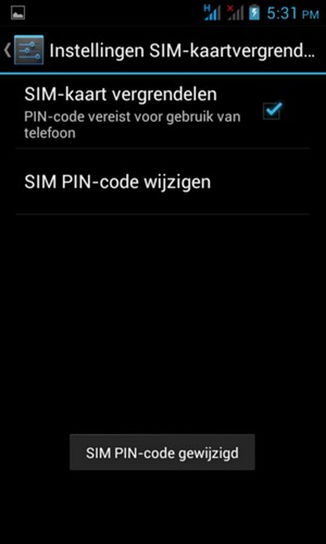 Uw SIM PIN-code is gewijzigd