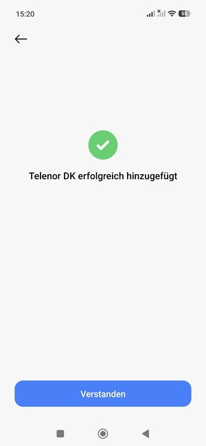 Wählen Sie Verstanden