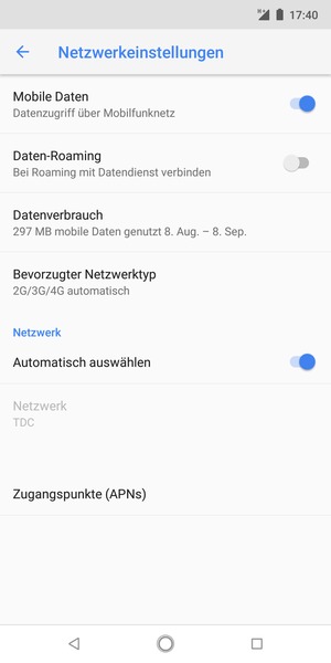 Wählen Sie Zugangspunkte (APNs)