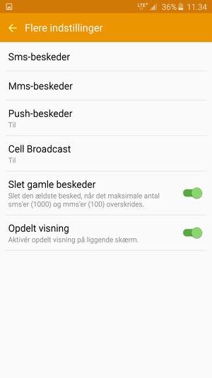 Vælg Sms-beskeder
