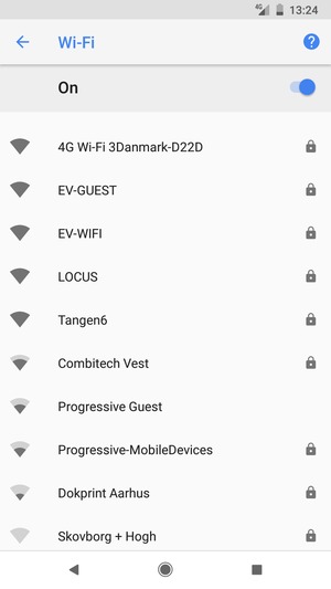 Select the wireless network you want to connect to