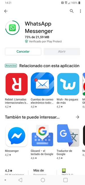Espere a que el proceso de instalación finalice