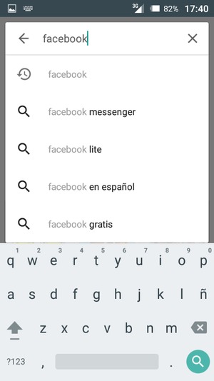 Introduzca el nombre de la aplicación y seleccione Buscar