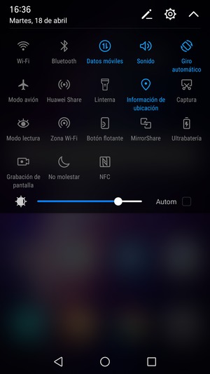 Desactive Información de ubicación