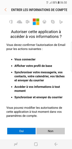 Sélectionnez Oui