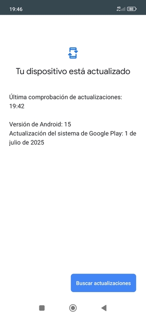Si su teléfono está actualizado, verá la siguiente pantalla