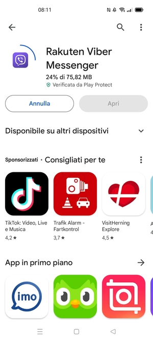 Attendi il completamento del processo di installazione