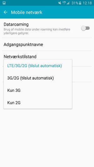 Vælg din foretrukne mulighed