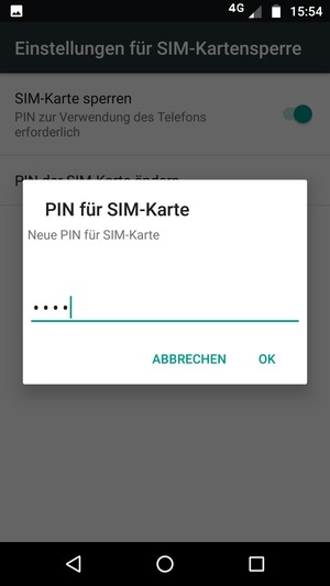 Geben Sie Ihre Neue PIN für SIM-Karte ein und wählen Sie OK