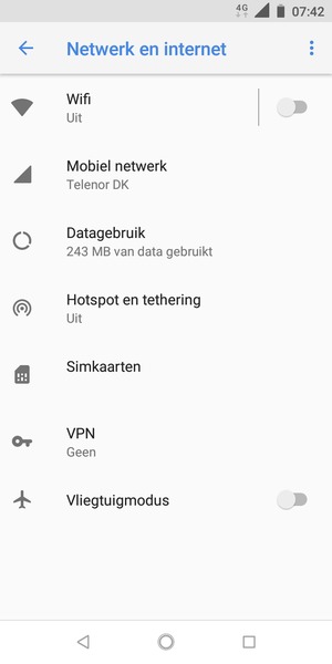 Selecteer Mobiel netwerk