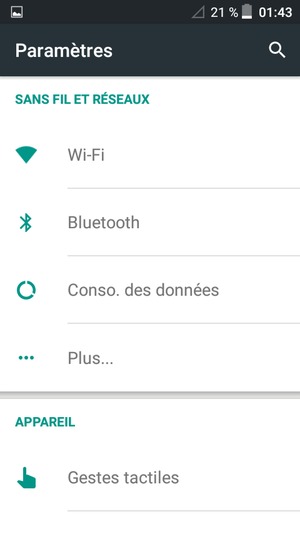 Sélectionnez Plus...