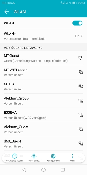Wählen Sie das Wireless-Netzwerk, zu dem Sie eine Verbindung herstellen möchten