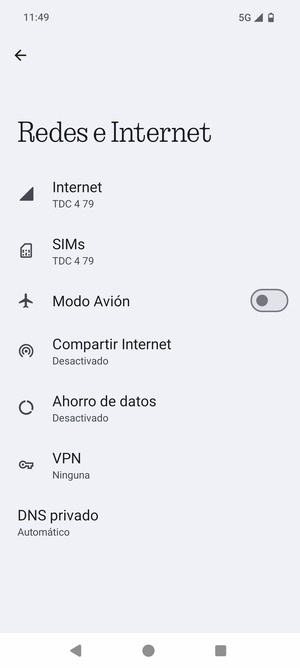 Seleccione Internet