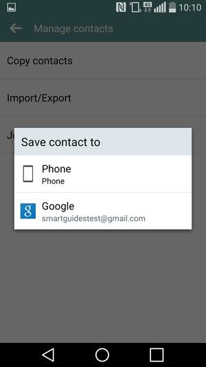 Select your Google account