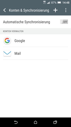 Wählen Sie Google