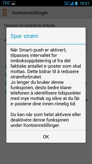 Hvis skjermen ser slik ut, velg OK