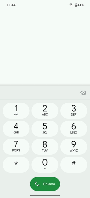 Premi e tieni premuto il numero 1