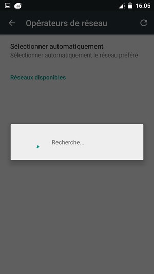 Veuillez attendre la fin de la recherche