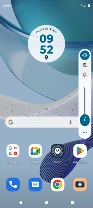 Select Vibration to change to Vibration mode