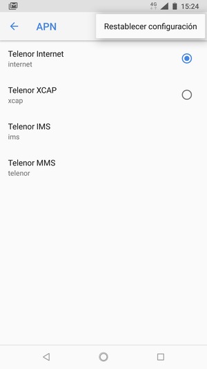 Seleccione Restablecer configuración