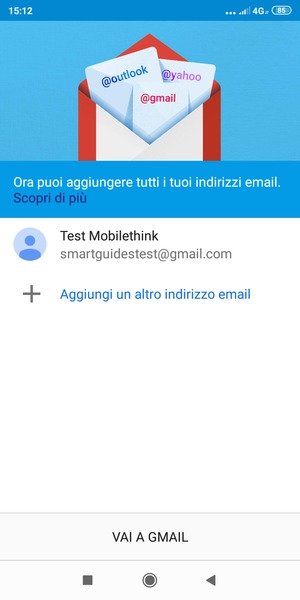 Seleziona VAI A GMAIL
