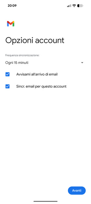 Seleziona Avanti