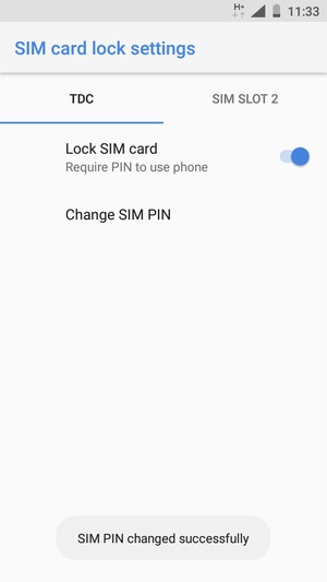 Your SIM PIN has been changed